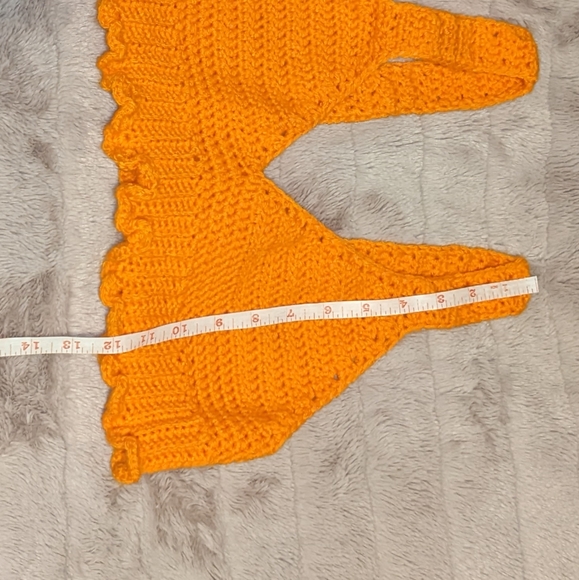 Orange crochet bralette crop top - Picture 6 of 6